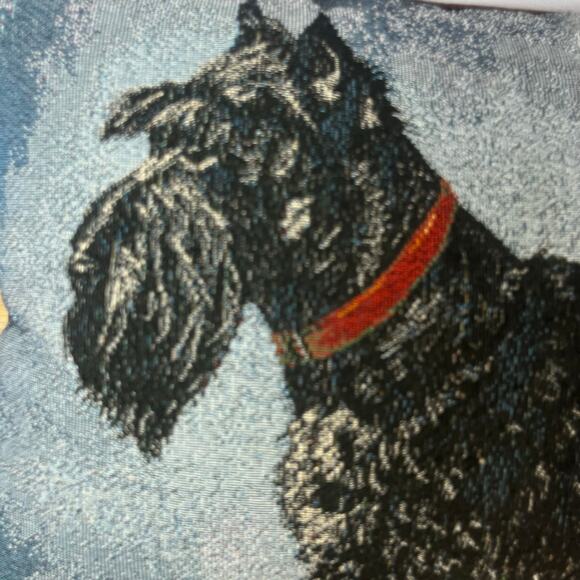 Vintage Scottie Scottish Terrier Tapestry Pillow Signed Linda Picken 15.5x11” - Picture 9 of 16